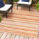 Tapis orange / crème Clarisa