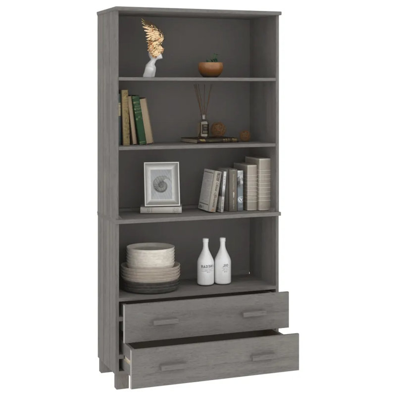 Highboard "HAMAR" Solid Wood Pine, Light Grey
