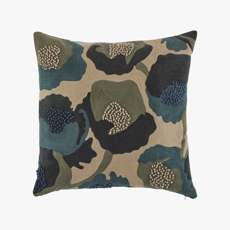 Indigo Seas Bleu Botany Pillow Cover & Insert