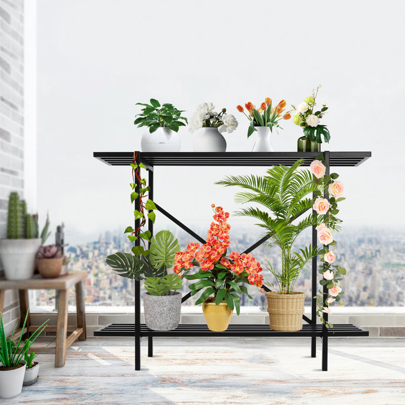 Support à plante Sonsoles, Noir, H 28 po x l 35 po x P 8,6 po