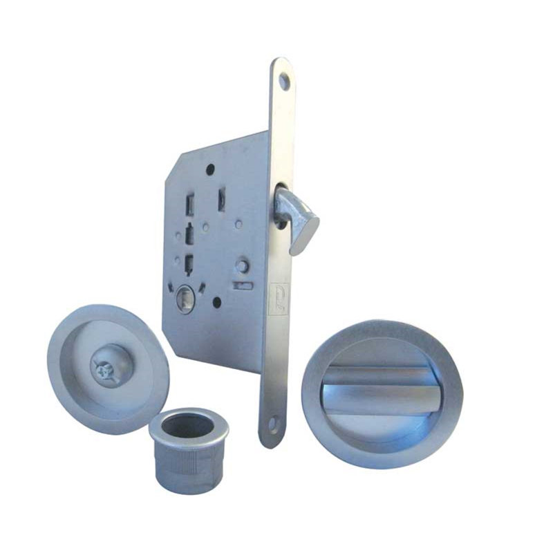 BATHROOM SLIDING DOOR KIT, Satin Chrome