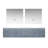 Geneva 84" Wall-Mounted Double Bathroom Vanity Set with Mirror-461471884-515009999