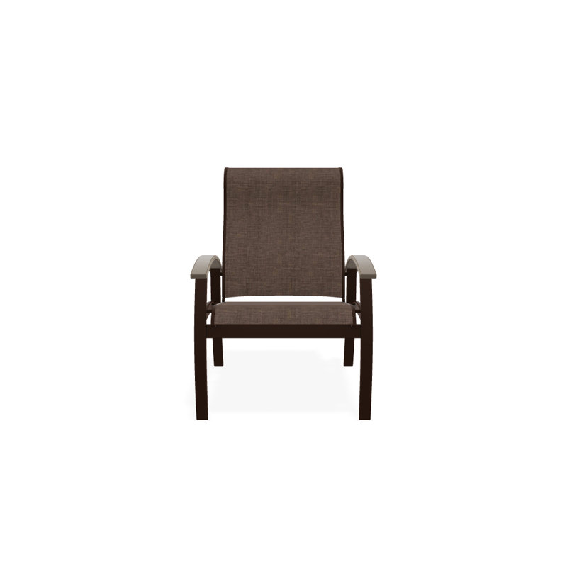 Chaise de patio Askar, Kona texturé, Désert, Moka Sunbrella®