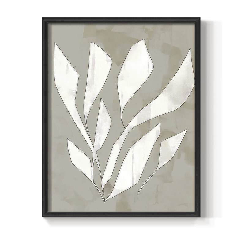 «Abstract VII», reproduction encadrée - prête à être accrochée, H 10 po x l 8 po, Noir