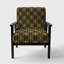 Fauteuil rembourré style Mid-Century rembourré 'Gorki'