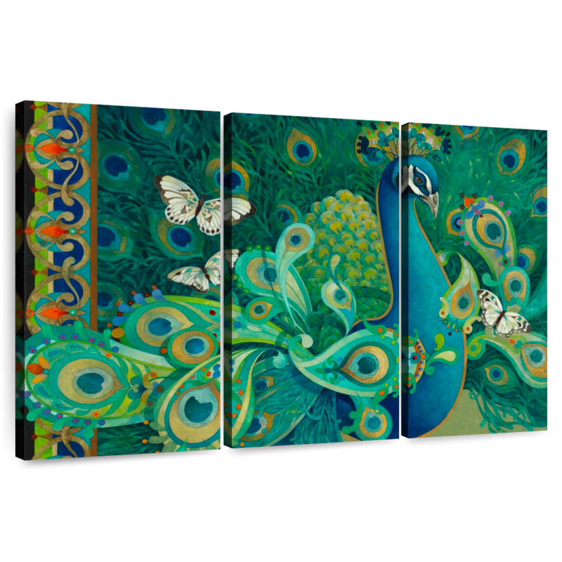 Paisley Peacock, 28" H x 45" W