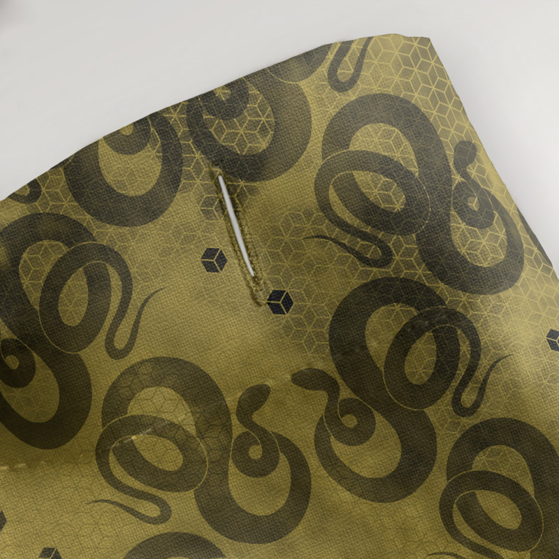 Rideau de douche simple serpents, Jaune