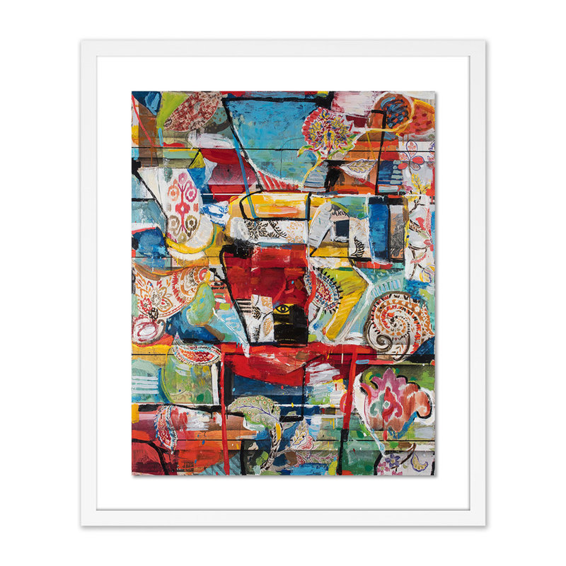 Who Dat Print by Brad Ellis, 24" H x 20" W x 1.5" D, White