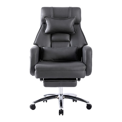 155 Reclining Office Chair, Lumbar Support , Tan Technology Leather, Cozy Footrest, Foam Seat, European Design, - Fabric Chair With And Reclining, Comfy American Strong Back Cushion