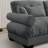 Over Size Modern Upholstered Sofa With Ottoman-858503040