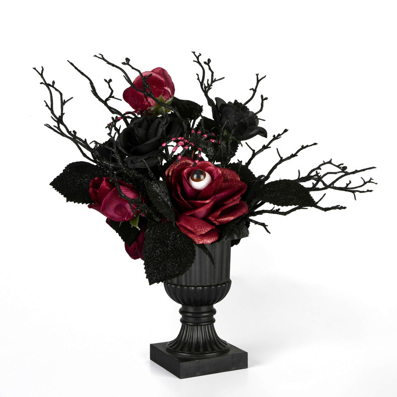Rose noire d'Halloween 18 po