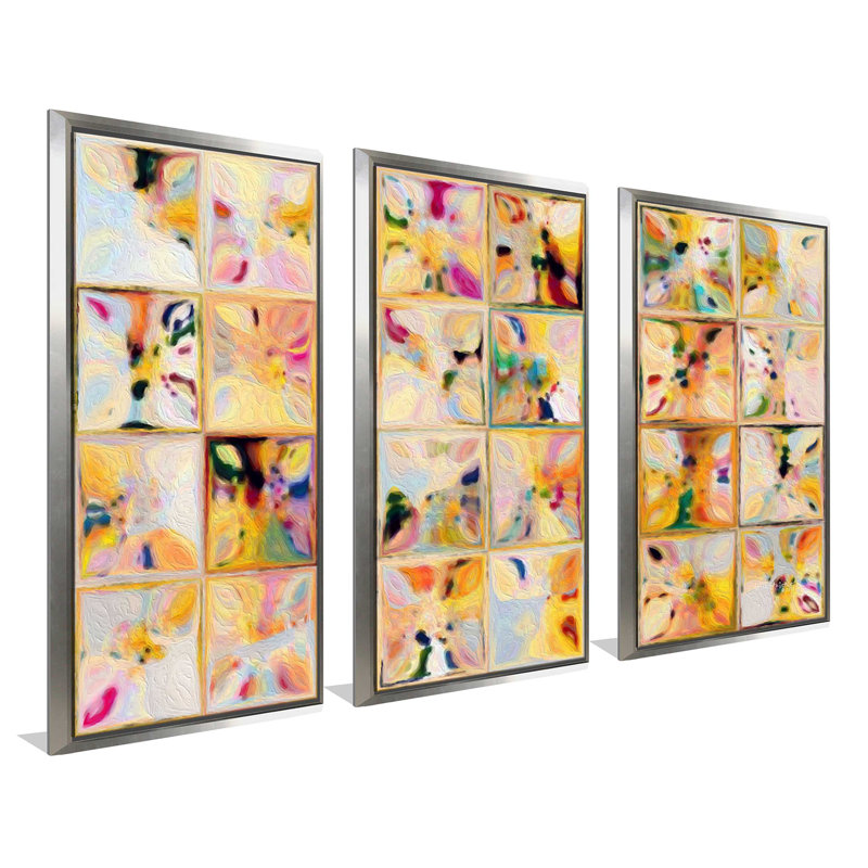 "Genesis the Lord is Here" par Mark Lawrence - 3 pièces, cadre flottant, impression sur toile, L 64,5 po x H 41,5 po