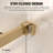 Serienty 56-60"W x 76'' H Single Sliding Frameless Shower Door with 3/8" (10mm) Clear Glass in Brushed Bronze-136279028-136430111