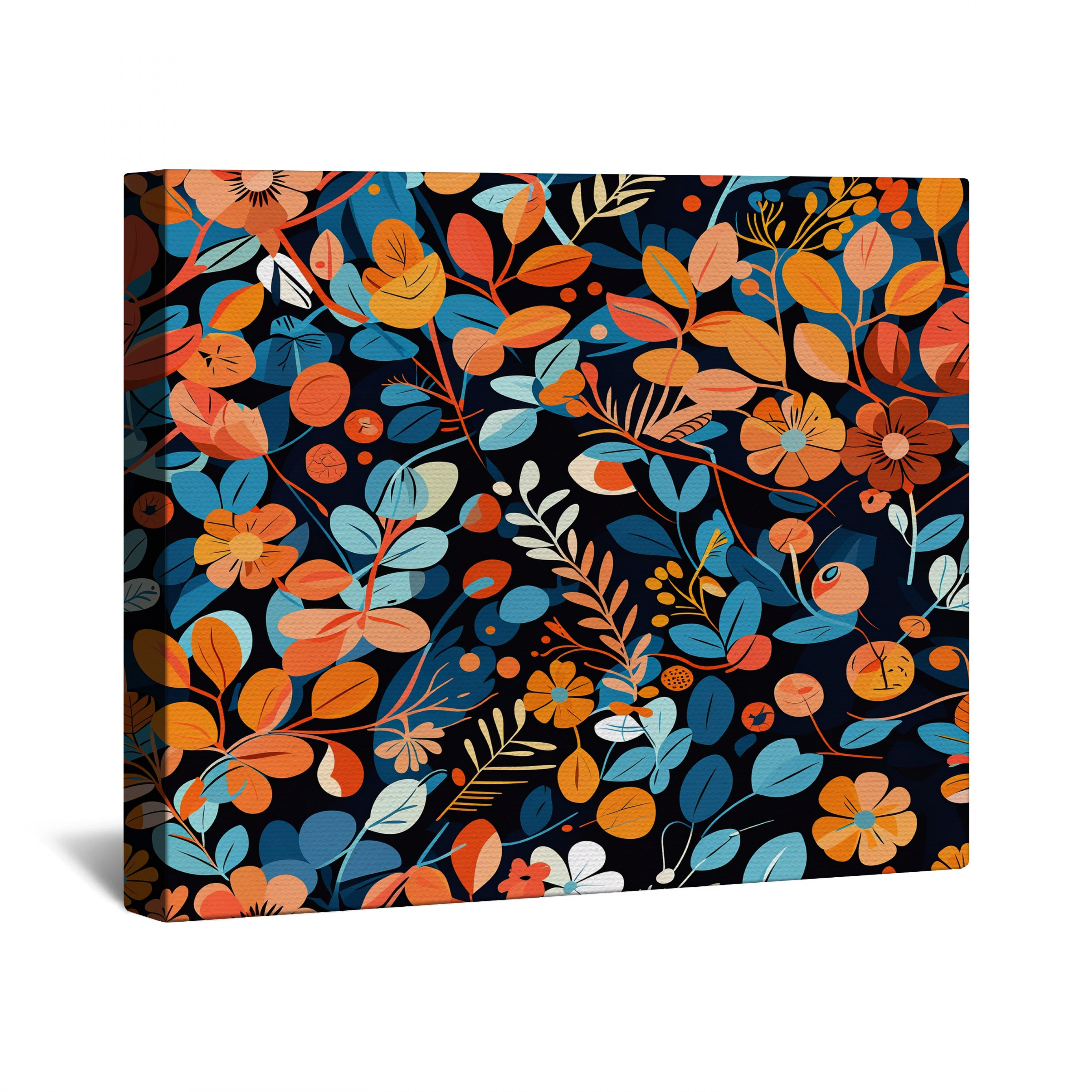Red Barrel Studio® Floral Canvas Gallery Wrap - Pattern Wall Decor in ...