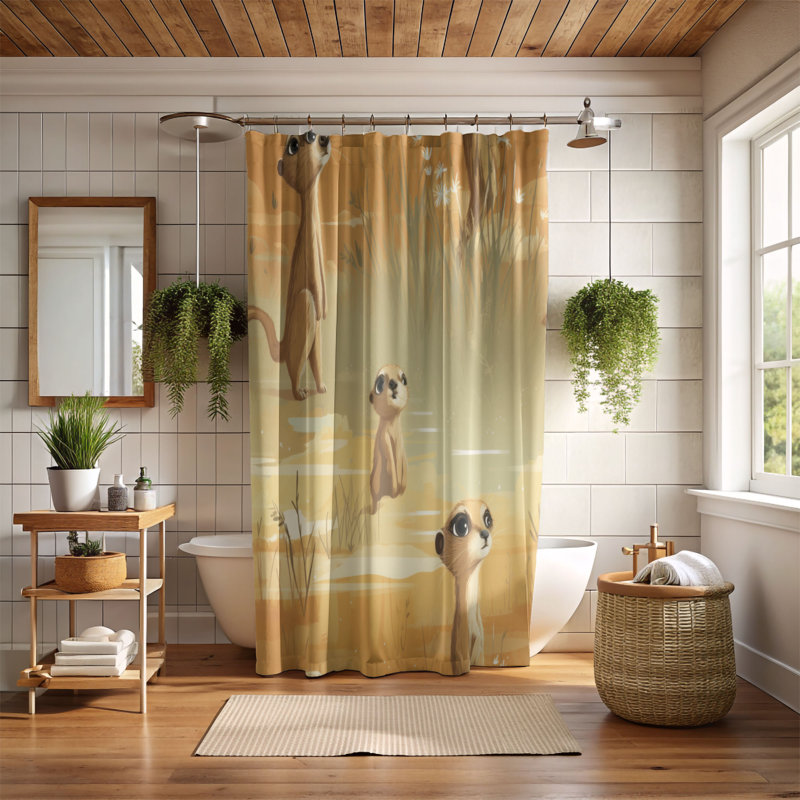 Playful Guardians - Rideau de douche Premium, L 71 po x L 74 po