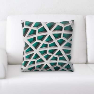 Geometric Microsuede Throw Pillow