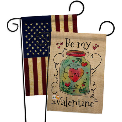 Double Sided 18.5'' H x 13'' W Polyester Valentine's Day Garden Flag