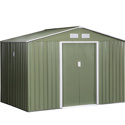 9.1'L X 6.4'W Outdoor Storage Shed, , For Patio Accessories 9' 6' Shed - 2 Sliding Doors, 4 Vents, Strong Backyard, Garage, Lawn Tools