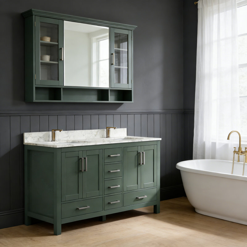 Meuble-lavabo 60 po, Vert