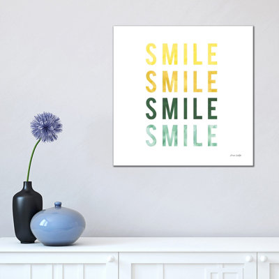 Smile Smile by Ann Kelle - 1 Piece Wrapped Canvas Wall Art