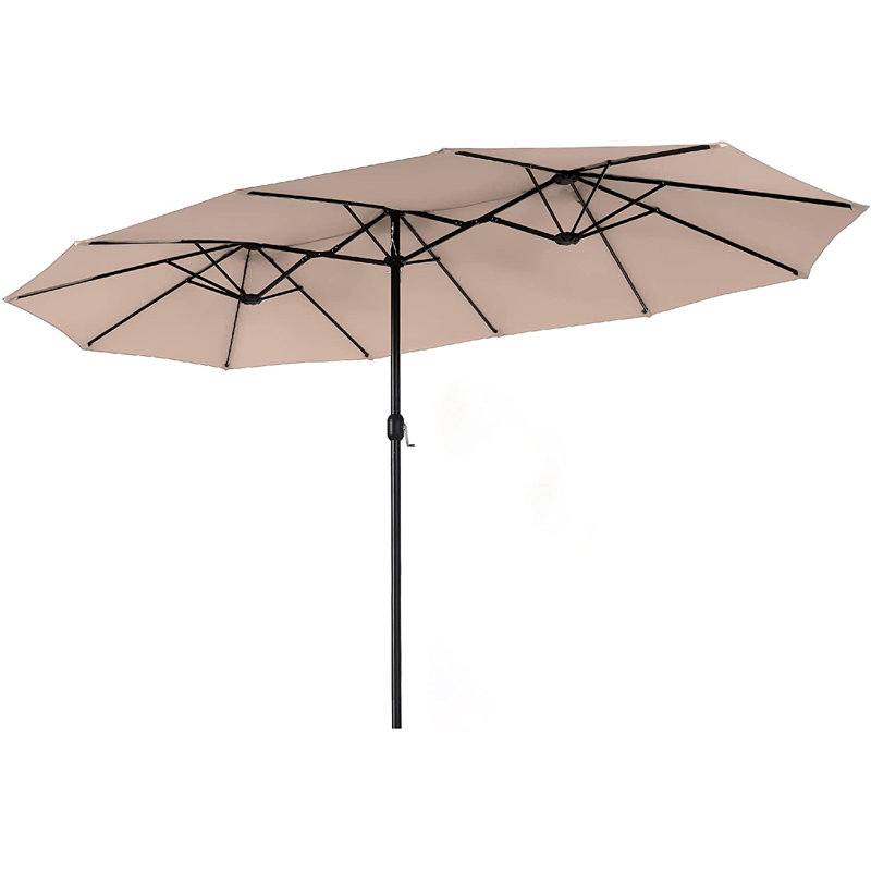 396.24cm X 198.12cm Rectangular Market Parasol, Beige