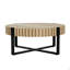 Table basse ronde, table basse tambour artisanal