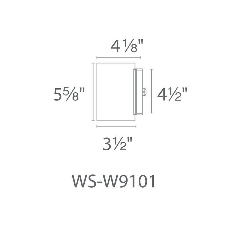 Vessel LED Outdoor Armed Sconce, White, 5.625" H x 3.5" W x 4.25" D