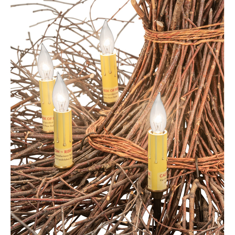 Rustic Lodge 8 - Light Dimmable Geometric Chandelier
