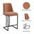 Irvona Upholstered Counter Stool with Metal Frame-1534151200