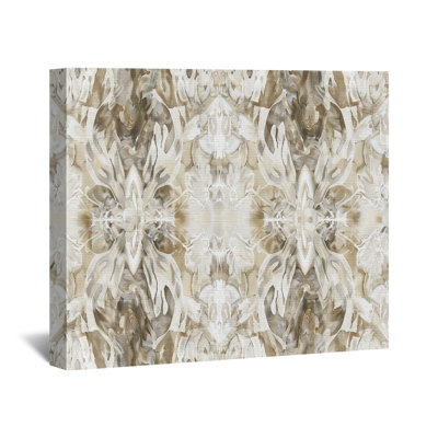 Symmetrical Blooms Canvas Wrap - Cool pattern Wall Decor