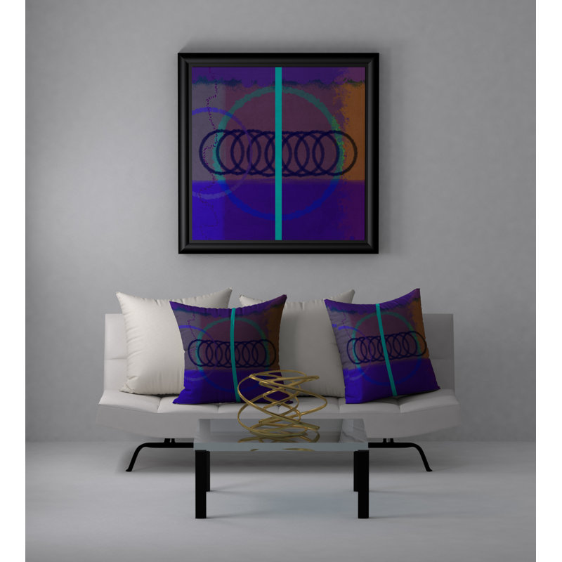 Abstract Reversible Throw Pillow, 24" x 24"