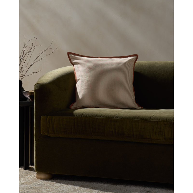 Jeremiah Brent x Loloi Sullivan Pillow Cover, Square 20"H x 20"W, Natural / Terracotta
