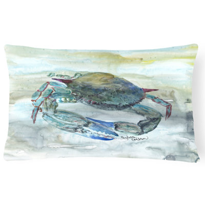 Coussin lombaire intérieur / extérieur Crab Watercolor