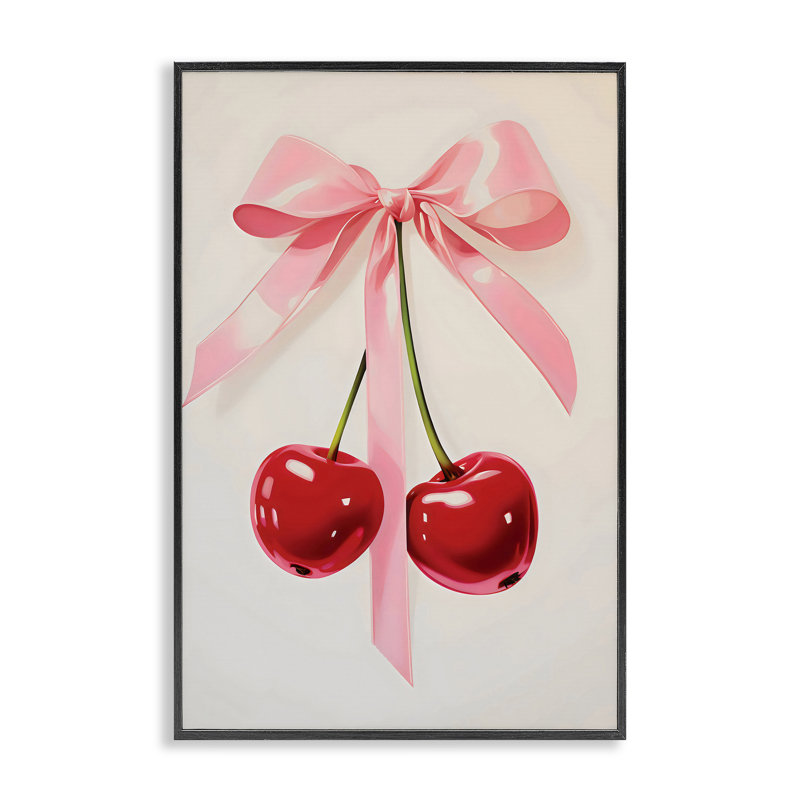 «Tied With A Pink Bow», dessin de Creative Studio, H 18 po x l 12 po, Giclée encadrée noir minuit
