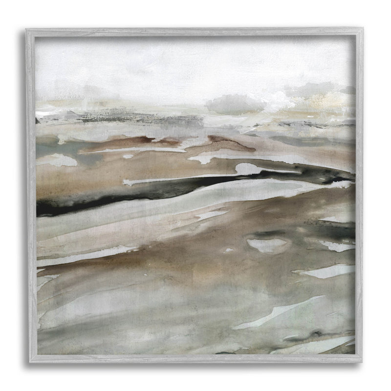 Scène de paysage abstraite et discrète, giclée par Carol Robinson, H 17 po x l 17 po x P 1,5 po, Estampe numérique Farmhouse