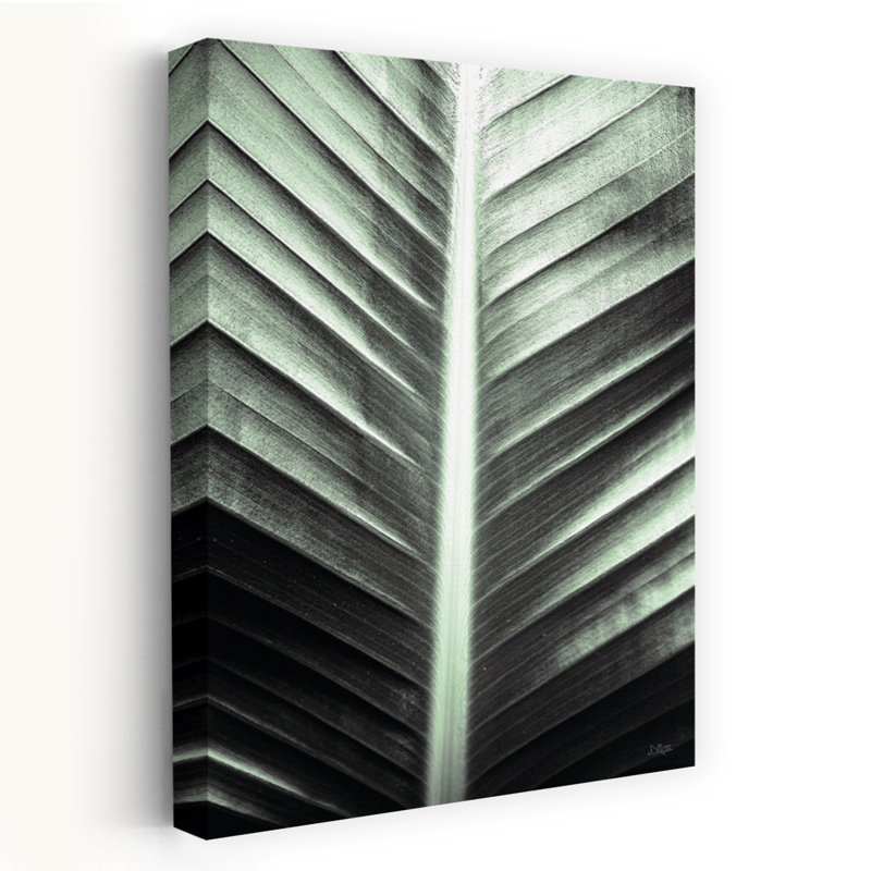 Feuilles de feuilles, art tropical abstrait, H 24 po x l 16 po