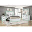 Mobilier de chambre à coucher contemporain à 1 tête de lit tapissier à finition contemporaine blanc glam Glam