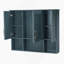 Armoire murale avec tablettes réglables, portes à fermeture en douceur pour la salle de bain-1691141675