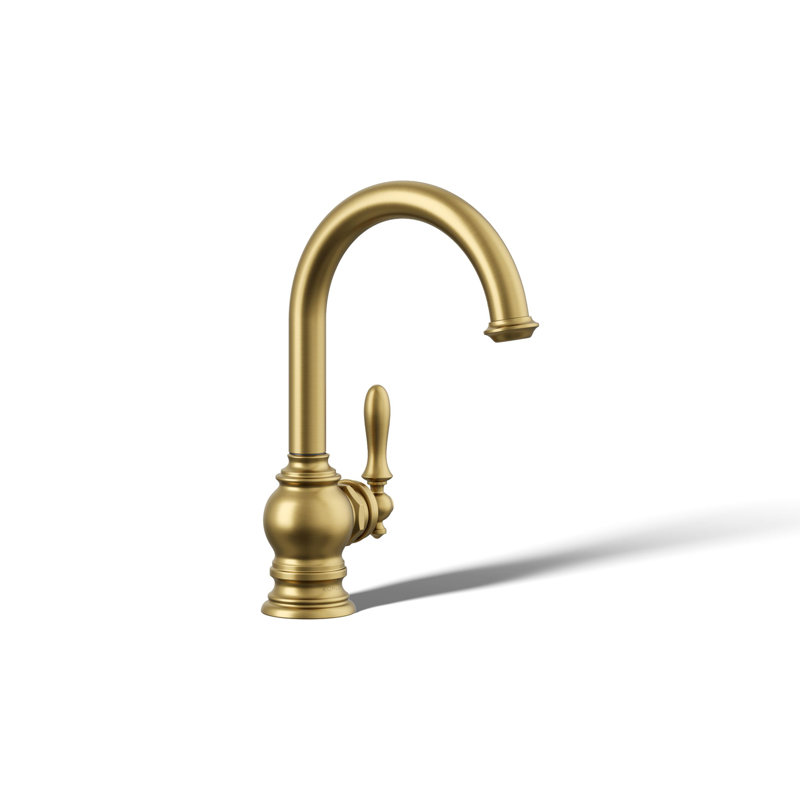 Artifacts Beverage Faucet, Vibrant Brushed Moderne Brass