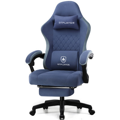 GTPLAYER Gaming Chair, Computer Office Chair with Pocket Spring Cushion, Linkage Armrests and Footrest, High Back Ergonomic Computer Chair with Lumbar by GTPLAYER