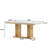 Granit 35.04 " Rectangular Unfinished Marble Top with Stainless Steel Base Dining Table-99841143-99841142