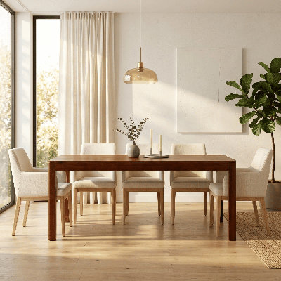 Flow 71 Inch Modern Design, Rectangular Dinner Table for Dining Room, Living Room Furniture, Effortless Assembly