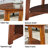 Monterey 48 in. L Oval Mid-Century Modern Wood Coffee Table in Warm Chestnut Finish; Tabletop Thickness 0.5 in. , Modern Take on Mid-Century Design; Accent Piece for Living Room, Living Room Furniture