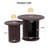 Wooden  Nesting Of Coffee Table With Metal Frame, Set Of 2 Spacious Top Coffee Table Sets With Hidden Storage Space-114138940
