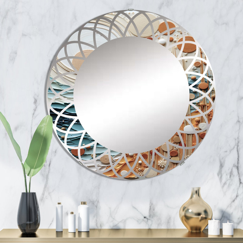 Miroir mural rond Nurne, 32 po x 32 po