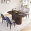 63 "Medieval Modern Style MDF Dining Table And PU Dining Chair. Assemble Desktop And Black Metal Leg Dining Chair Set, Suitable For Home&Kitchen-1626565620-1635696072-1635696087