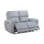 Causeuse inclinable Jero Power Motion, port USB, similicuir gris clair