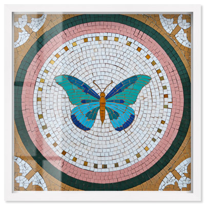 «Butterfly Roundel Mosaic Art Shadowbox» par Art Remedy