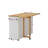 Kitchen Island Cart With 2 Door Cabinet And Three Drawers,43.31 Inch Width With Spice Rack,Towel Rack (White)