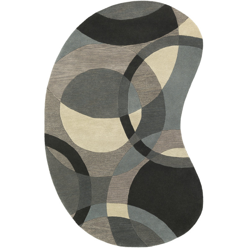 Ayeln Hand Tufted Wool Geometric Indoor Rug, Novelty 6' x 9'